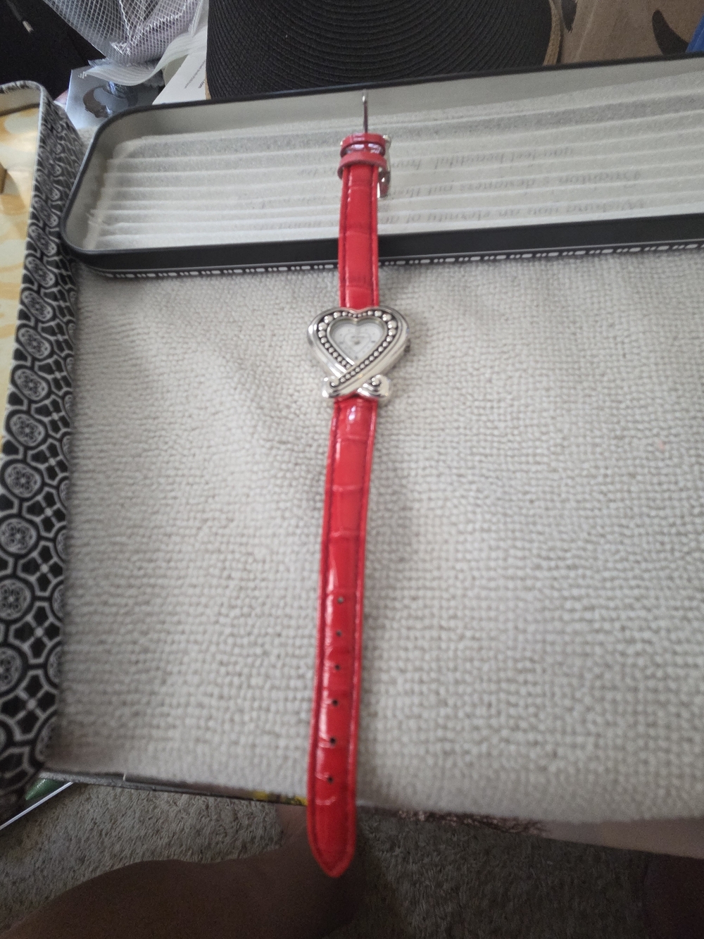 Brighton Red Heart Charm Watch - Fashion Women's Accessory - Picture 2 of 3
